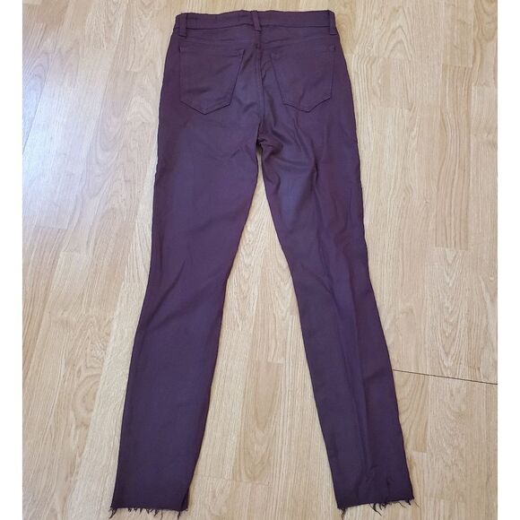 Joe's "The Charlie" Coated Ankle Skinny Jeans - size 28 in Merlot - Picture 6 of 13